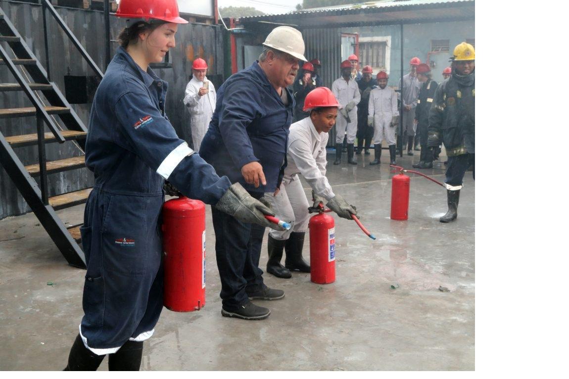 Fire marshall training — evacuation and fire control
